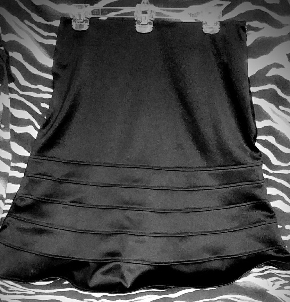 JS Collection black midi skirt